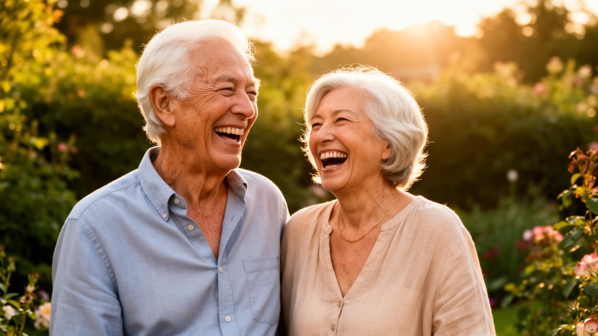 Happy senior couple enjoying life outdoors